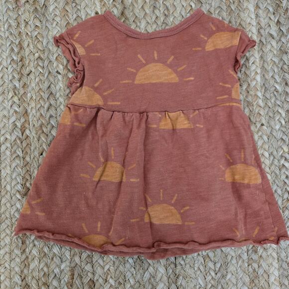 Little Co. Lauren Conrad Henley Dress Sun Print 3mos Bohemian - Picture 2 of 5